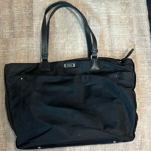 Tumi large tote bag black travel luggage work everyday shoulder bag, 14x19